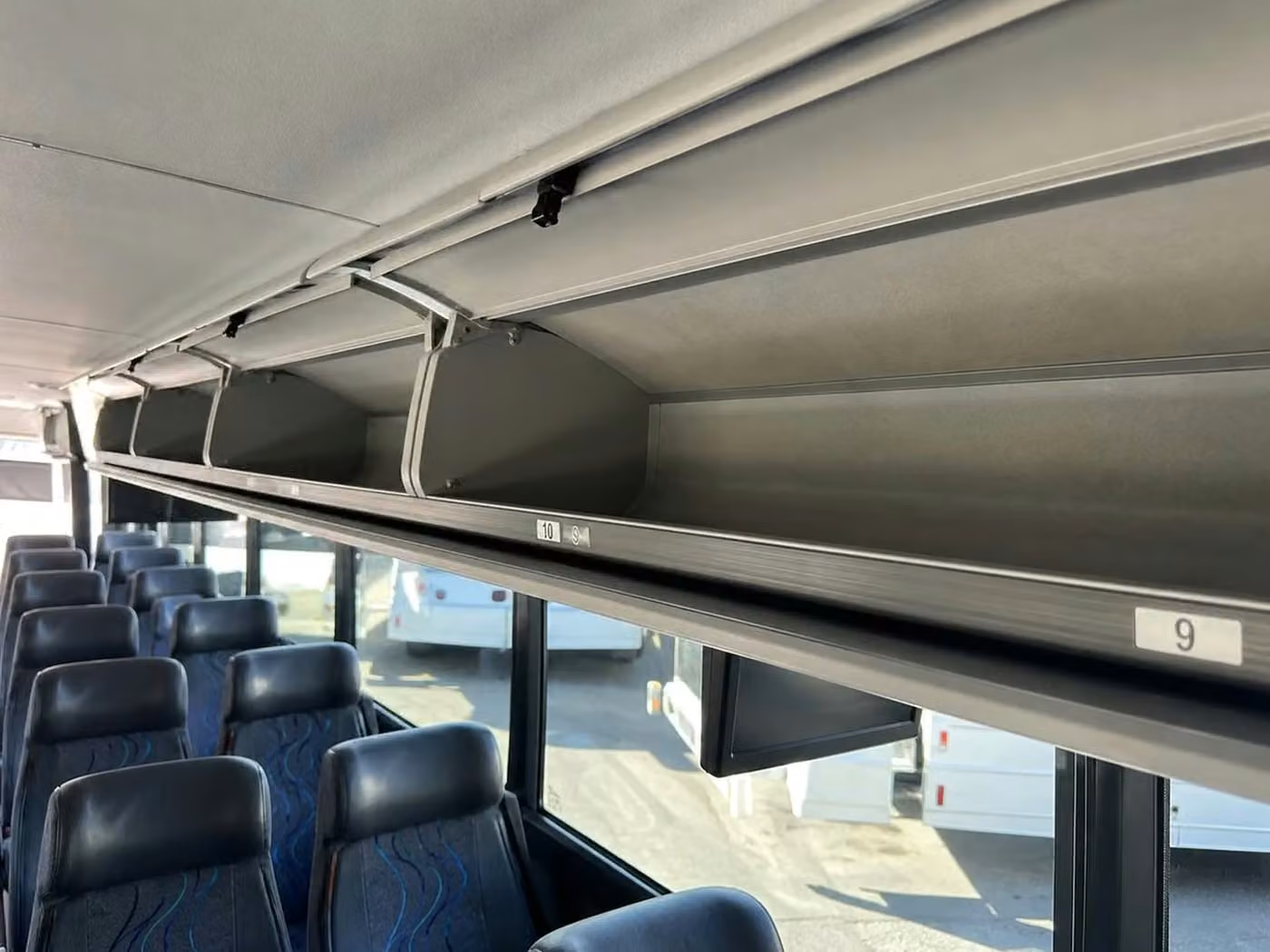 sherwood 18 passenger minibus overhead storage