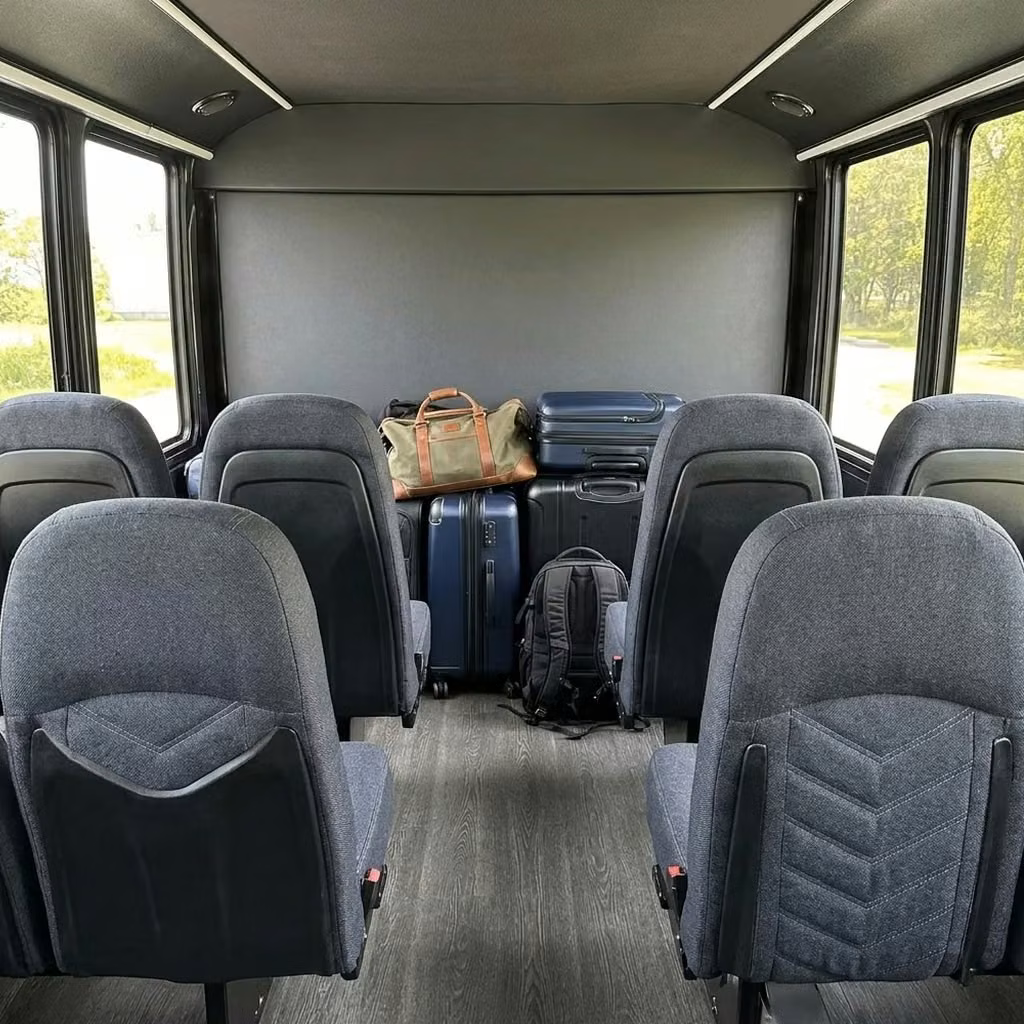 sherwood 25 passenger minibus luggage area