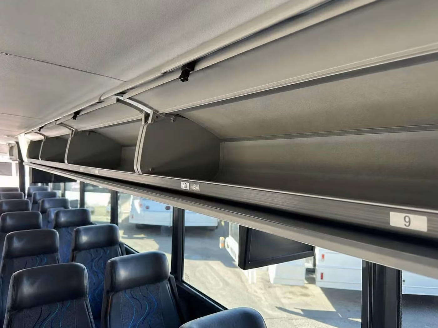 sherwood 25 passenger minibus overhead storage