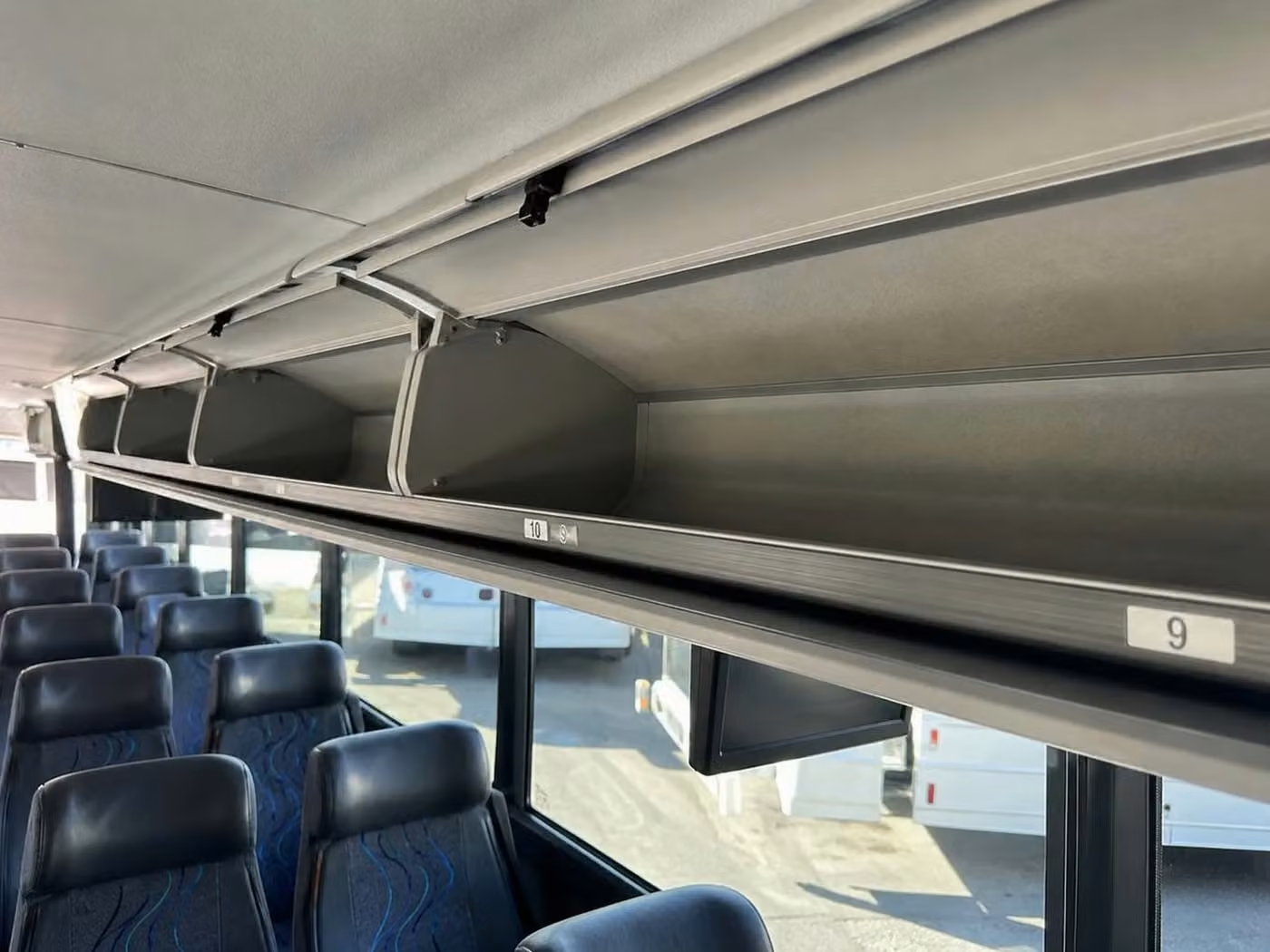 sherwood 28 passenger minibus overhead storage