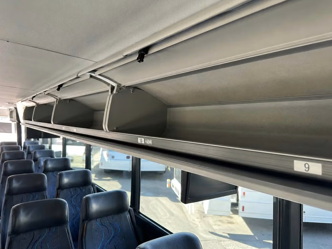 sherwood 35 passenger minibus overhead storage