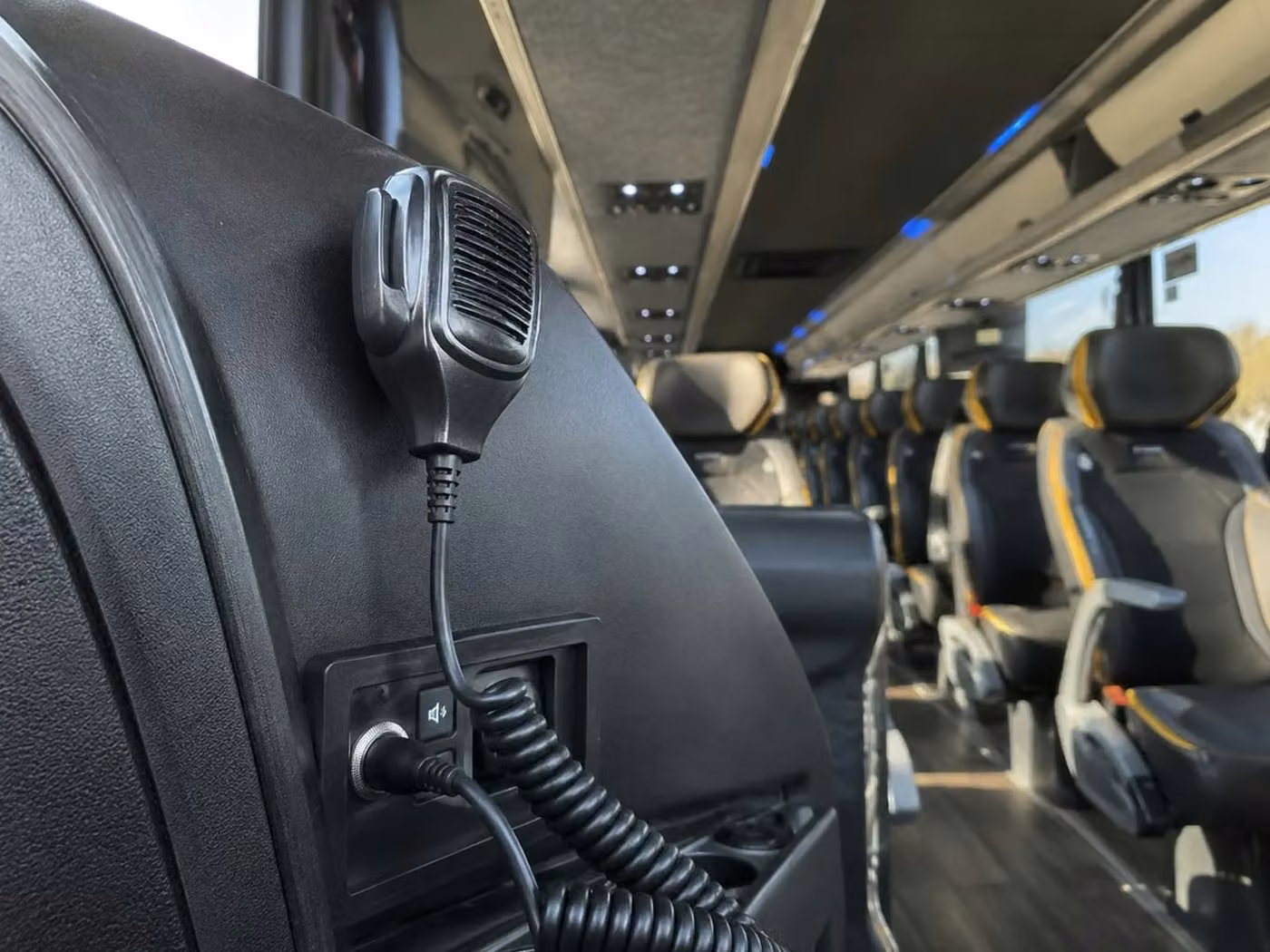 sherwood 56 passenger charter bus pa system