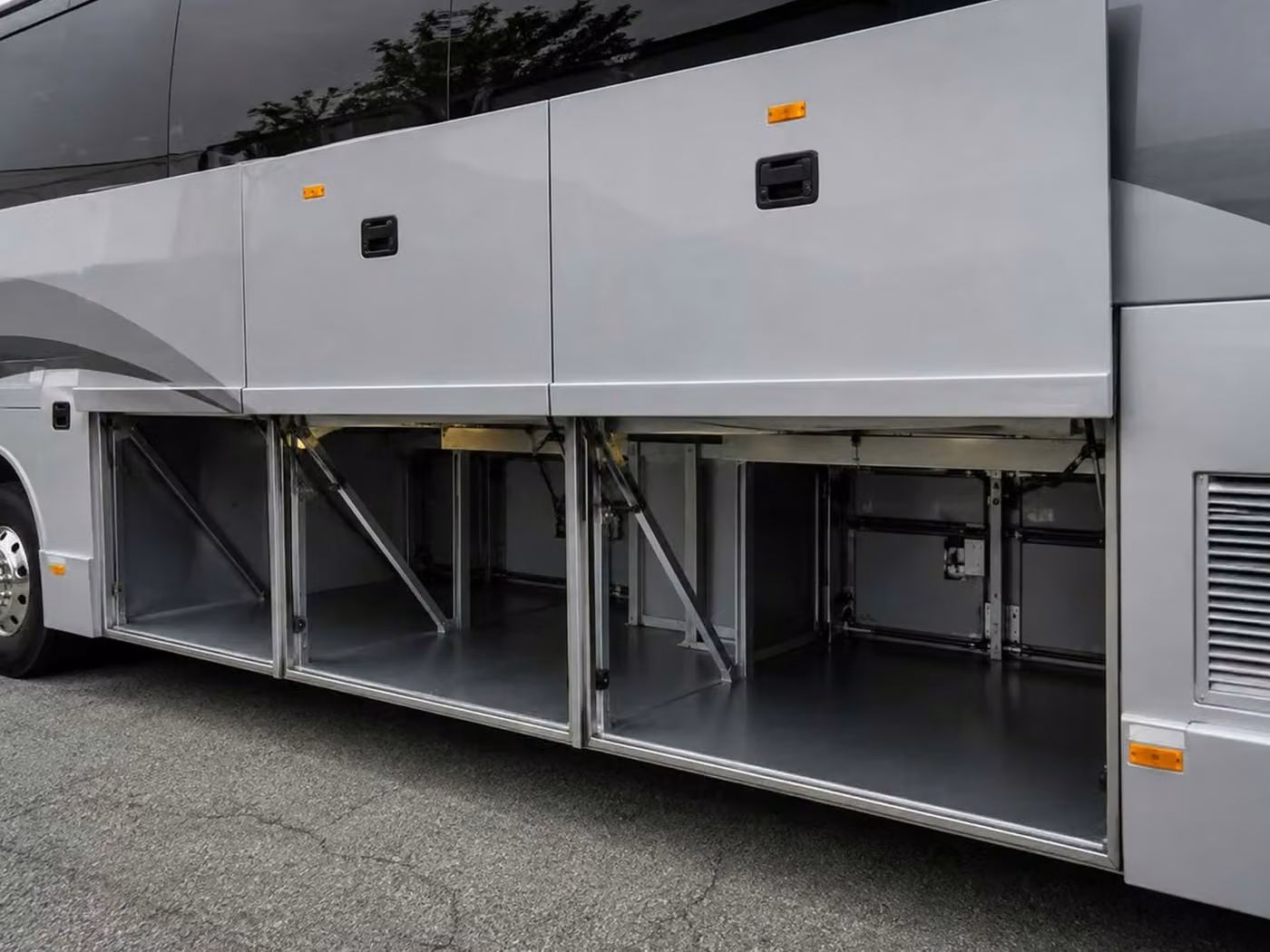 sherwood charter bus under bus storage