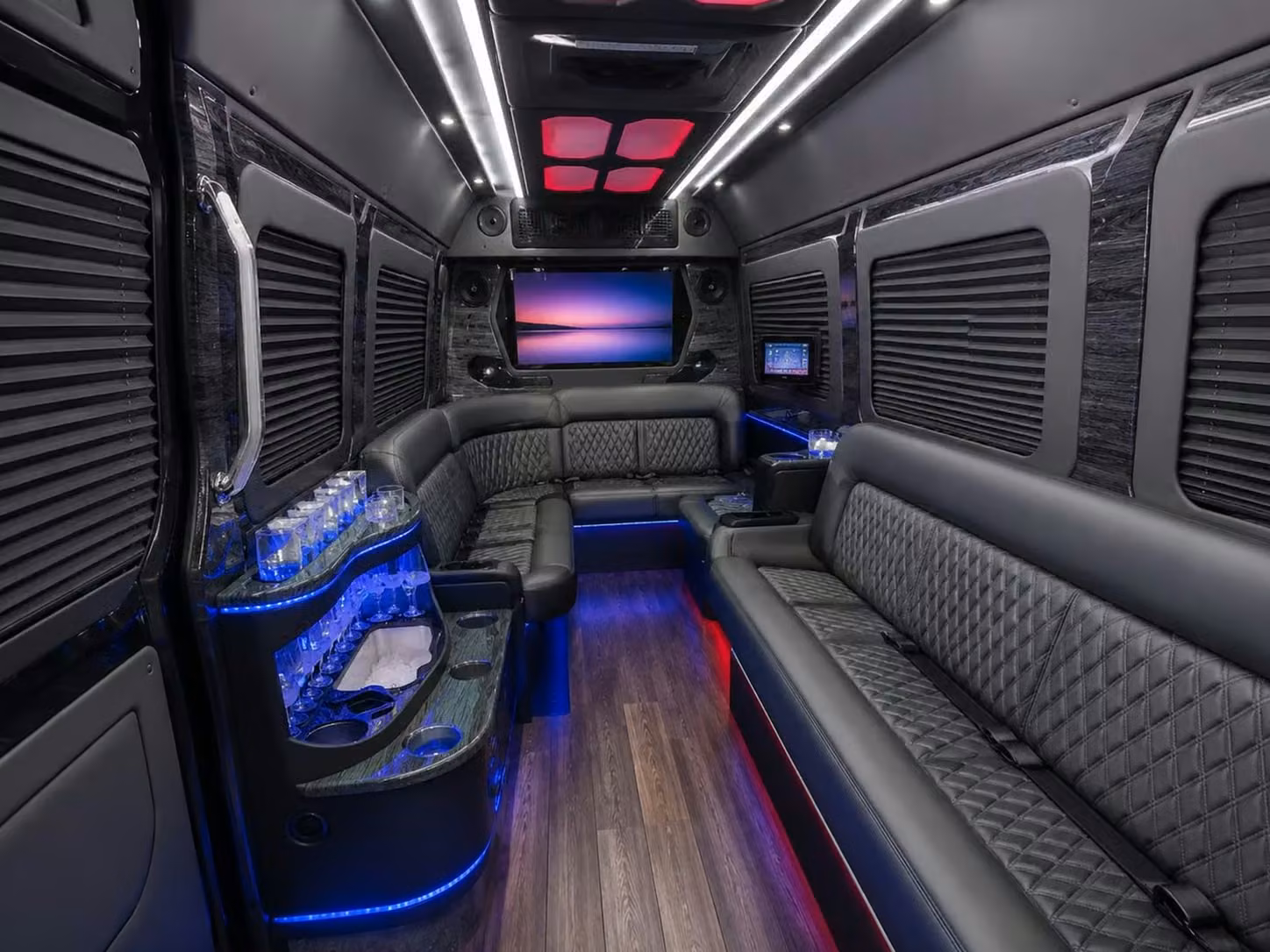 sherwood government buses with onboard wifi power outlets and restrooms