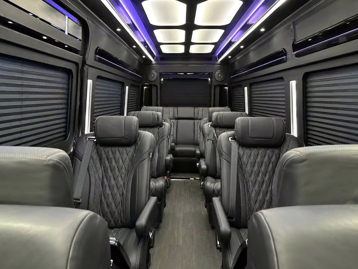 sherwood sprinter van rental with driver reclining seats
