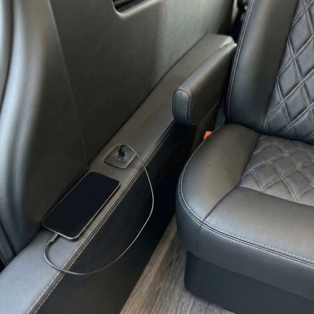 sherwood sprinter van rental with driver usb charging