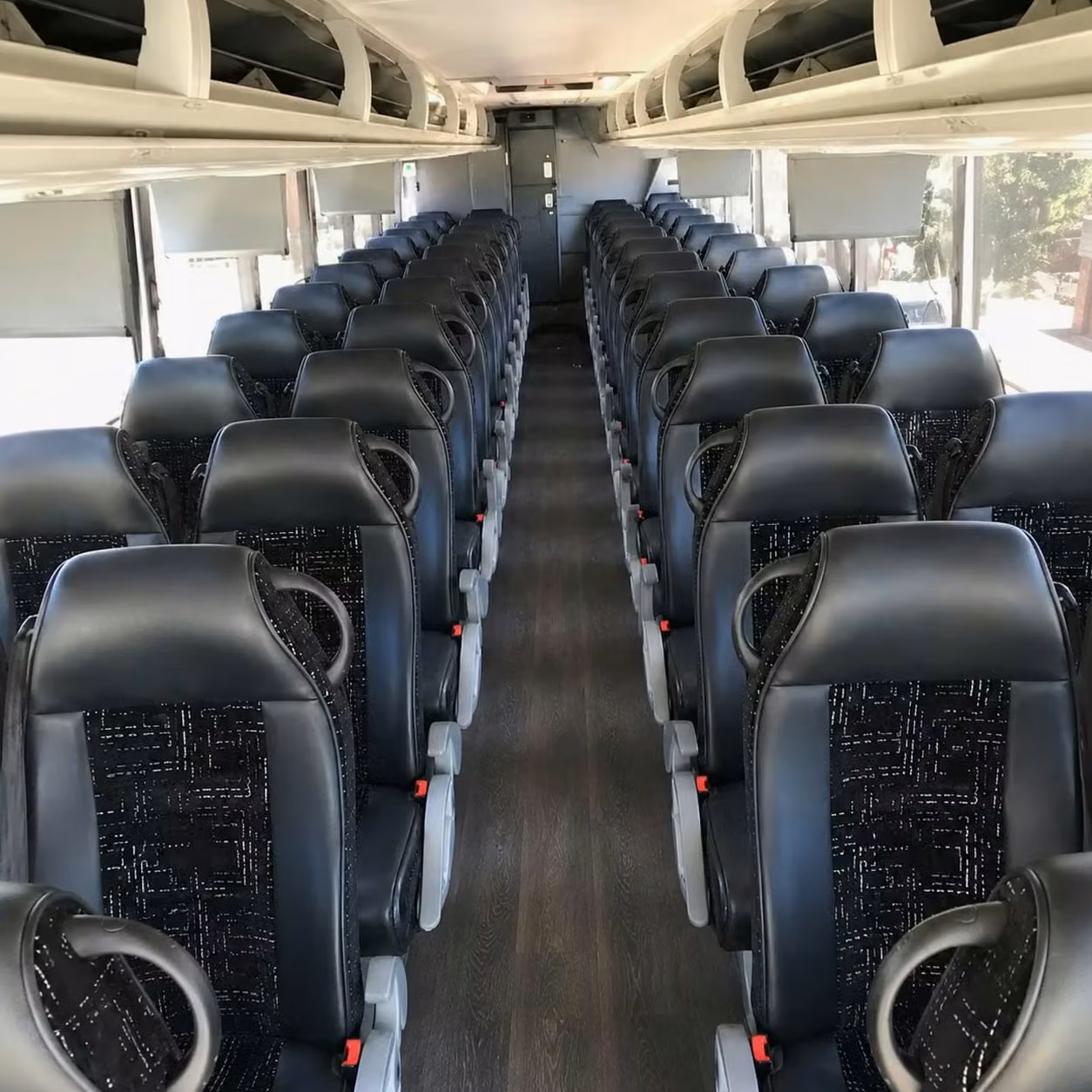 56 passenger charter bus interior